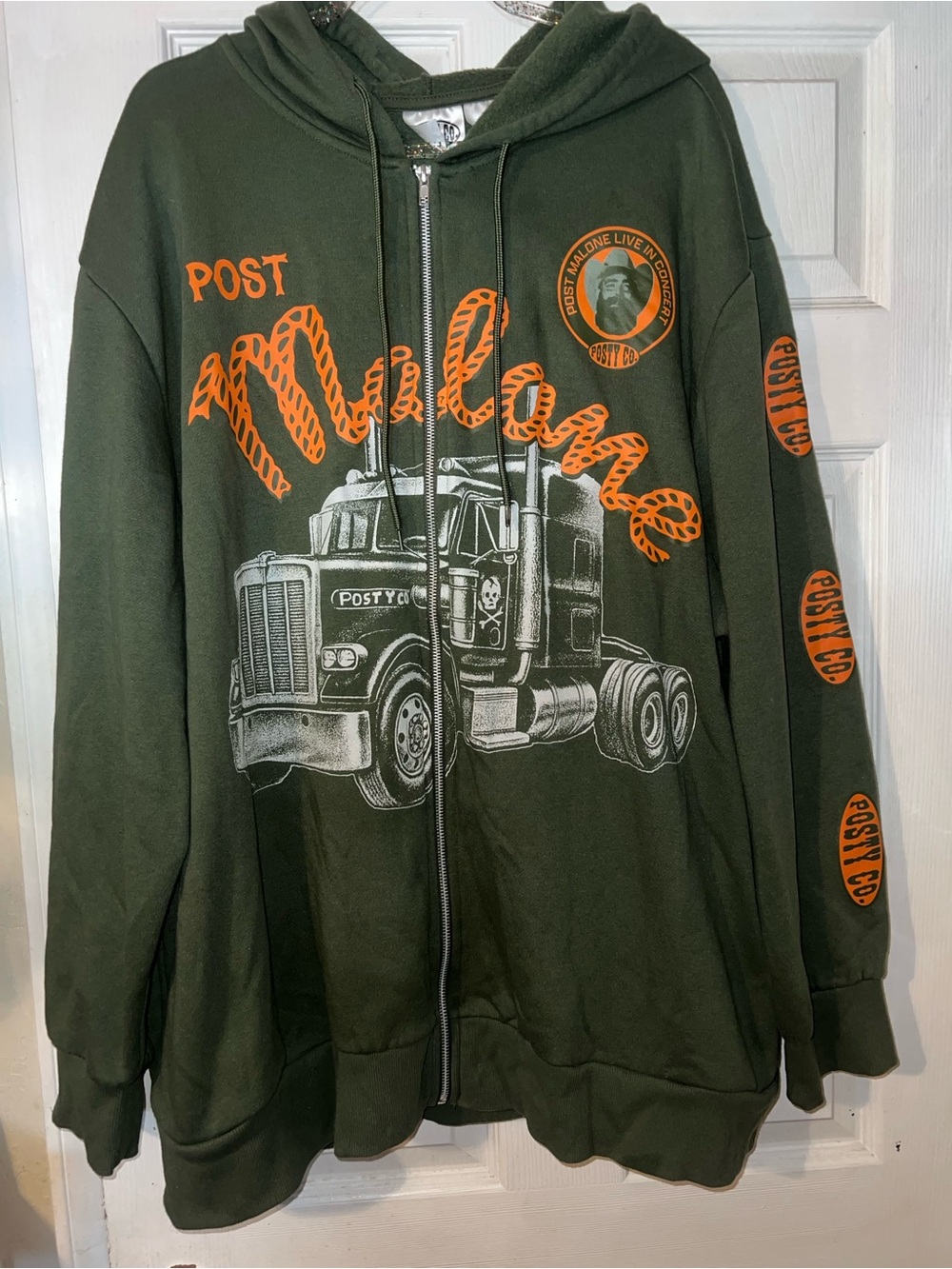 Post Malone zip up Hoodie men size XXXL